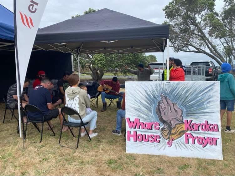 Encounter Bream Bay outreach gathering — Whare Karakia House of Prayer in the park